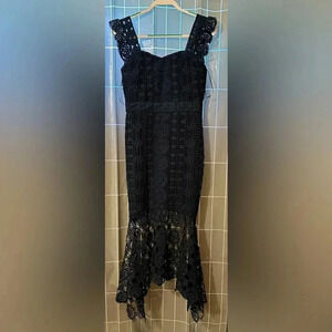 Dark Blue Maxi Lace Dress